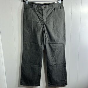 Lee Regular Fit Trouser mid Rise Flex Motion Dark Gray Womens Size 10 Short